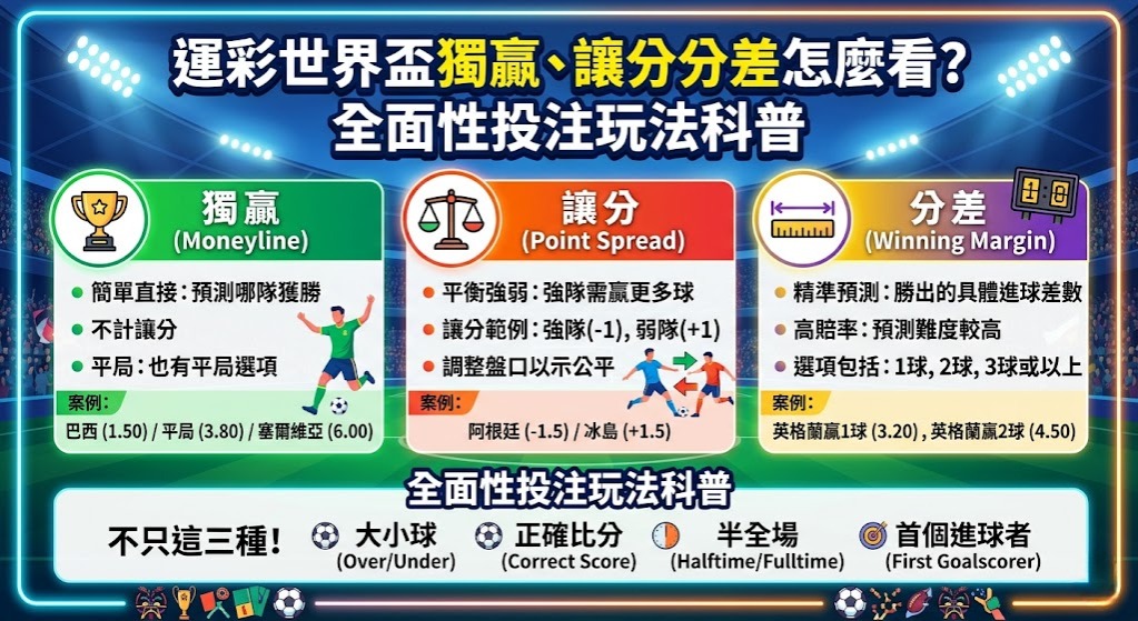 讓分分差怎麼看？全面性投注玩法科普